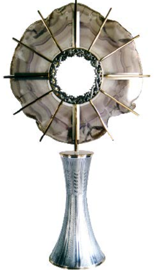 Elleci - Hand-Chiseled Agate Stone Monstrance | Two-Tone
