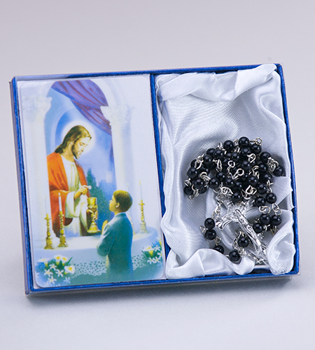 First Communion Traditions Rosary & Prayer Card | Malhame