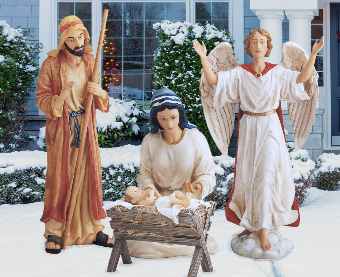 Real Life Outdoor Nativity (12 pc.) | Three Kings Gifts