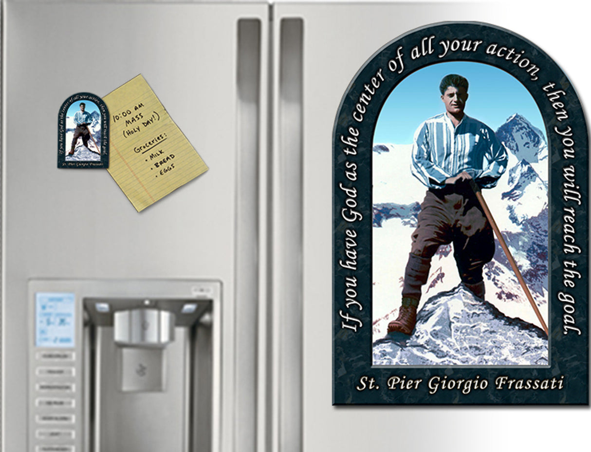 St. Pier Giorgio Prayer Arched Magnet