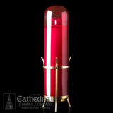 Cathedral Candle - Brass Stand | 8-Day & 14 Day