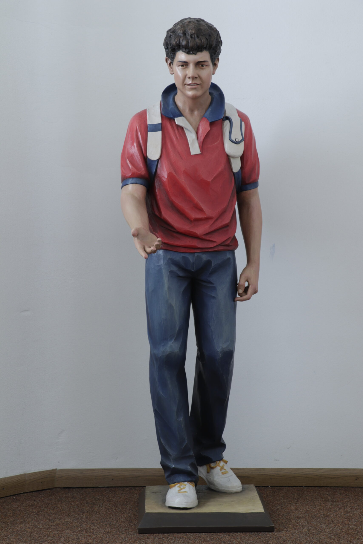 Wooden Statue of Blessed Carlo Acutis (w/ Hand Out) | Ferdinand Stuflesser