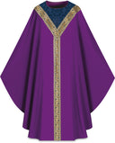 Slabbinck - Brugia Gothic Chasuble (Brocade w/ Orphreys) - Slabbinck - Chiarelli's Religious Goods & Church Supply