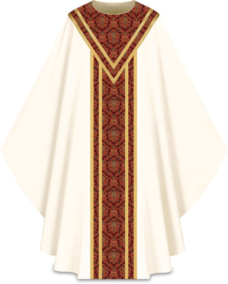 Slabbinck - Brugia Gothic Chasuble (w/ Woven Gold) - Slabbinck - Chiarelli's Religious Goods & Church Supply