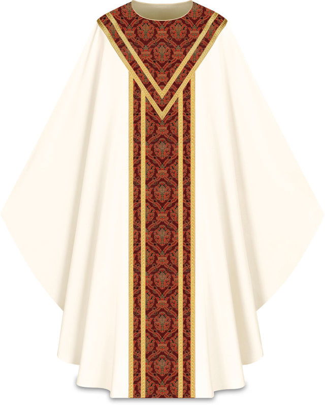 Slabbinck - Brugia Gothic Chasuble (w/ Woven Gold) - Slabbinck - Chiarelli's Religious Goods & Church Supply