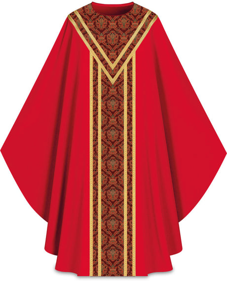 Slabbinck - Brugia Gothic Chasuble (w/ Woven Gold) - Slabbinck - Chiarelli's Religious Goods & Church Supply