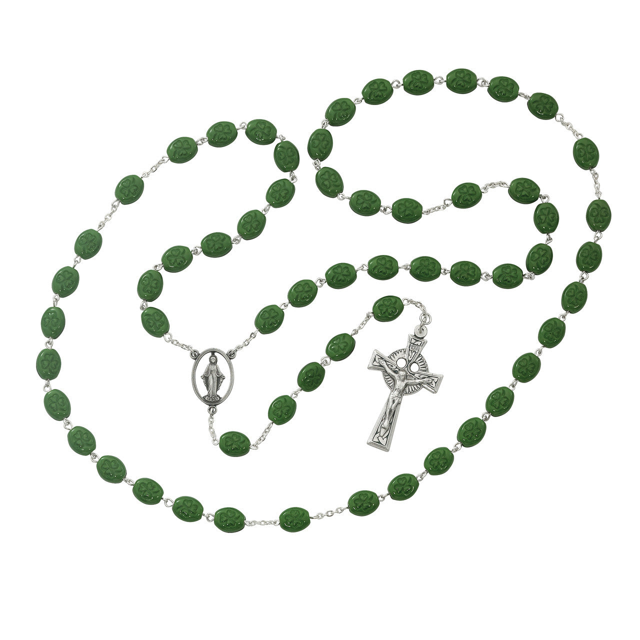 Shamrock Rosary - 6x8mm - McVan - Chiarelli's Religious Goods & Church Supply