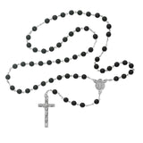 Black Glass Rosary - 7mm - McVan - Chiarelli's Religious Goods & Church Supply