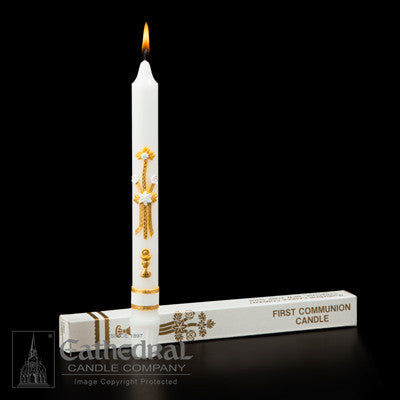 First Holy Communion Candle - Cathedral Candle - Chiarelli's Religious Goods & Church Supply