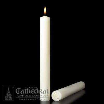 Altar Candle - 2-1/16" Diameter - 51% Beeswax - Cathedral Candle - Chiarelli's Religious Goods & Church Supply