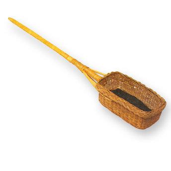 Rectangular Collection Basket w/Extra-Long Handle - Optional Liner - FJR - Chiarelli's Religious Goods & Church Supply