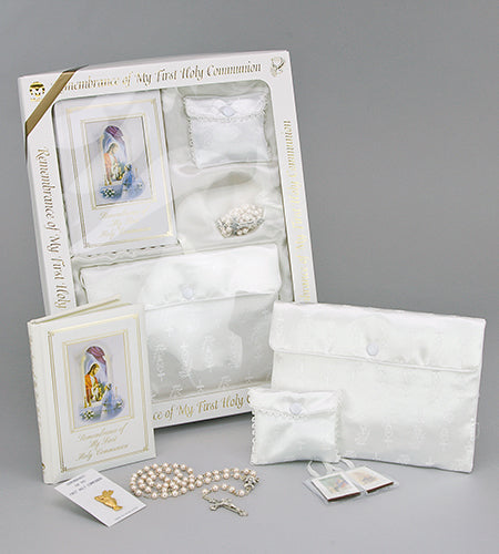 Marian Children's Mass Book Traditions Deluxe First Communion Purse Set Girl - Malco - Chiarelli's Religious Goods & Church Supply