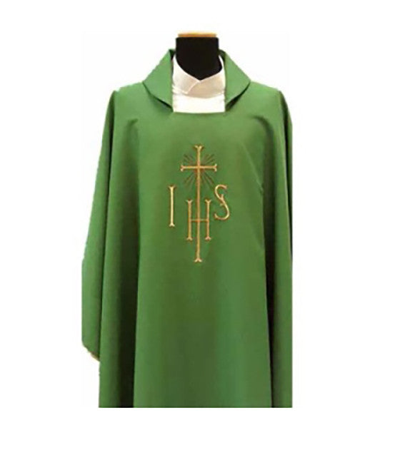 Embroidered Chasuble - Primavera Fabric - SLV220 - Solivari - Chiarelli's Religious Goods & Church Supply