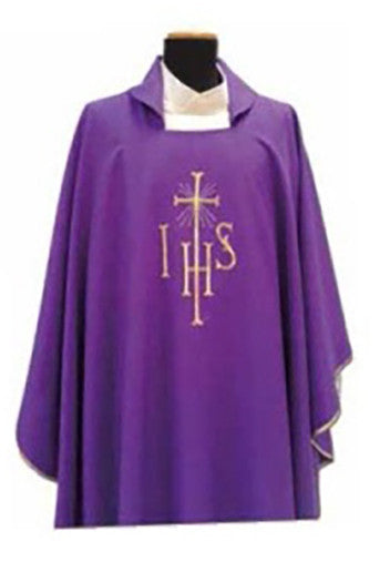 Embroidered Chasuble - Primavera Fabric - SLV220 - Solivari - Chiarelli's Religious Goods & Church Supply
