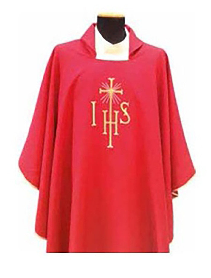Embroidered Chasuble - Primavera Fabric - SLV220 - Solivari - Chiarelli's Religious Goods & Church Supply