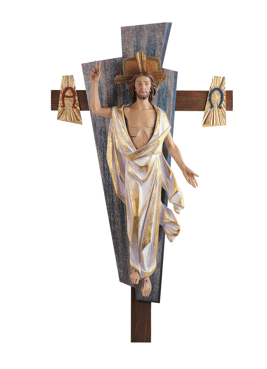 Demetz - Cristo resucitado en la cruz con símbolos | Modificación. 280/62