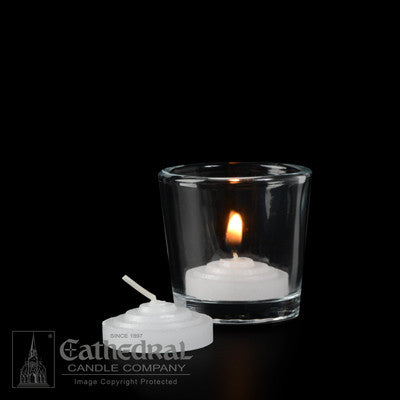 Votive Lights - Hourly, Straight Side (Choose Hour) - Cathedral Candle - Chiarelli's Religious Goods & Church Supply