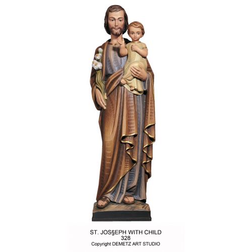 Saint Joseph with Child Statue - Demetz - Chiarelli's Religious Goods & Church Supply