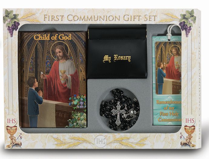 Boy's First Communion Deluxe Gift Set - 6 pc. - Hirten - Chiarelli's Religious Goods & Church Supply