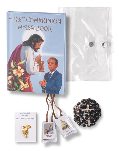 Boy's First Communion Gift Set - 5 pc. Jesus Missal - Hirten - Chiarelli's Religious Goods & Church Supply