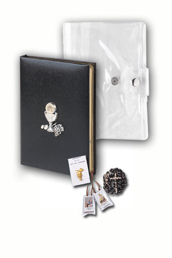 Boy's First Communion Gift Set - 5 pc. Black Missal - Hirten - Chiarelli's Religious Goods & Church Supply