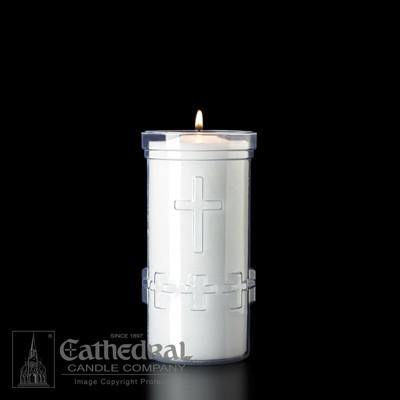 6-Day Devotiona-Lites (Plastic Offering Candle) - Cathedral Candle - Chiarelli's Religious Goods & Church Supply