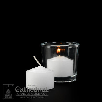 Votive Lights - Hourly, Straight Side (Choose Hour) - Cathedral Candle - Chiarelli's Religious Goods & Church Supply