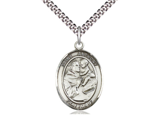 Sterling Silver Saint Anthony Patron Saint Medal - Bliss - Chiarelli's Religious Goods & Church Supply