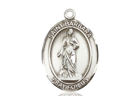 Sterling Silver Saint Barbara Medal - Chiarelli's Religious Goods & Church Supply  - Chiarelli's Religious Goods & Church Supply