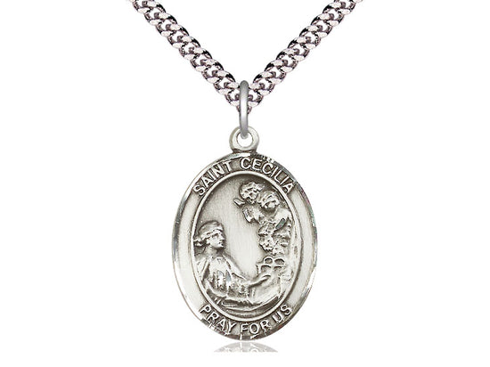 Sterling Silver Saint Cecilia Medal – Chiarelli's Religious Goods ...