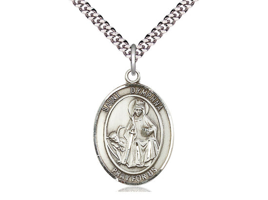 Sterling Silver St Dymphna Medal - Bliss - Chiarelli's Religious Goods & Church Supply