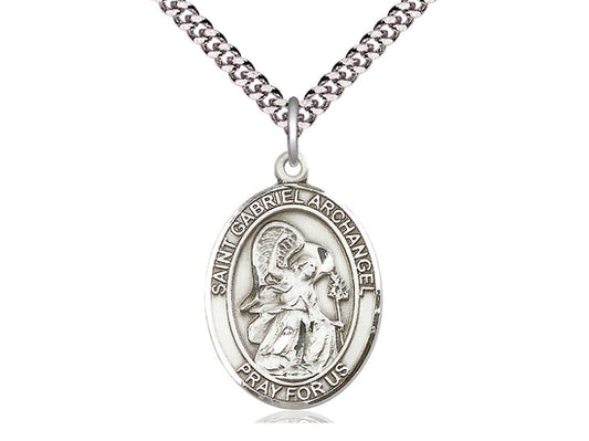 Saint Gabriel the Archangel Sterling Silver Medal - Bliss - Chiarelli's Religious Goods & Church Supply