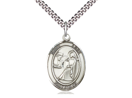 St Luke the Apostle - Oval Patron Saint Series - Bliss - Chiarelli's Religious Goods & Church Supply