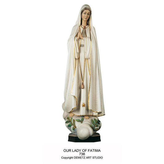 Our Lady of Fatima Statue - Demetz - Chiarelli's Religious Goods & Church Supply