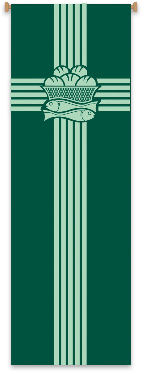 Bread with Cross & Ichtus Banner - Slabbinck - Chiarelli's Religious Goods & Church Supply