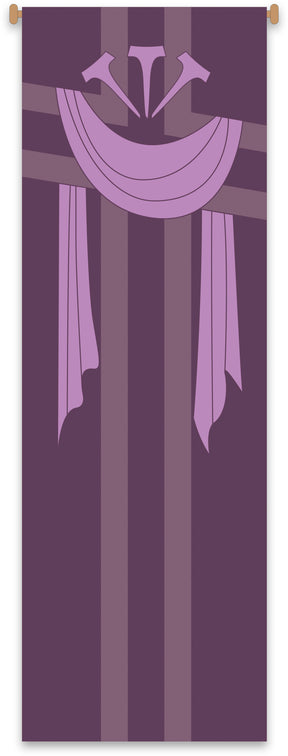 Lent: Nails and Shroud Banner - Slabbinck - Chiarelli's Religious Goods & Church Supply