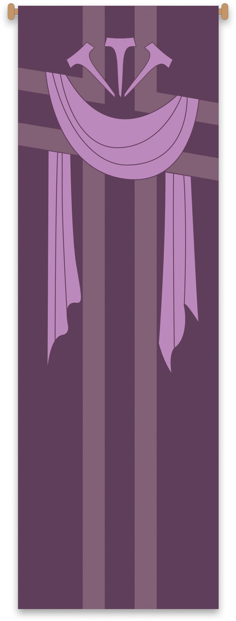 Lent: Nails and Shroud Banner - Slabbinck - Chiarelli's Religious Goods & Church Supply