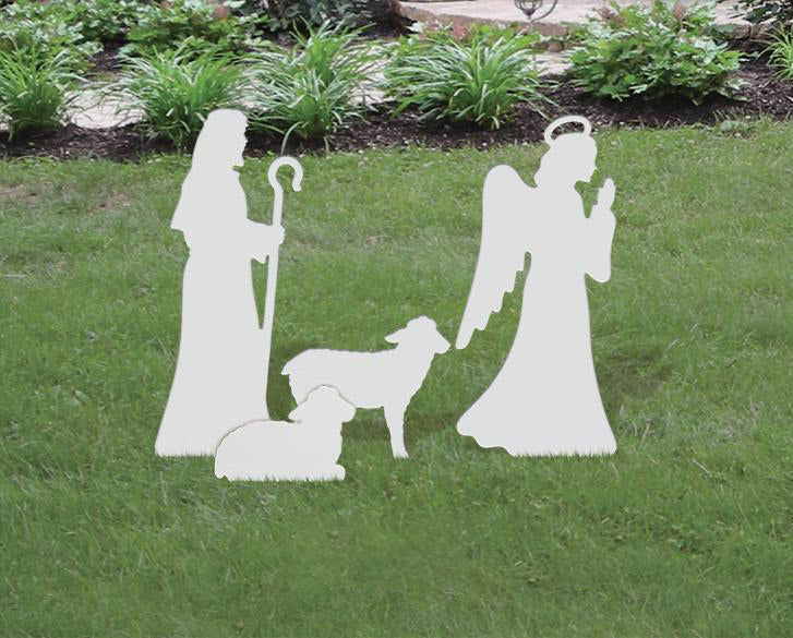 Angel and Shepherd Nativity Add-On - Front Yard Originals - Chiarelli's Religious Goods & Church Supply