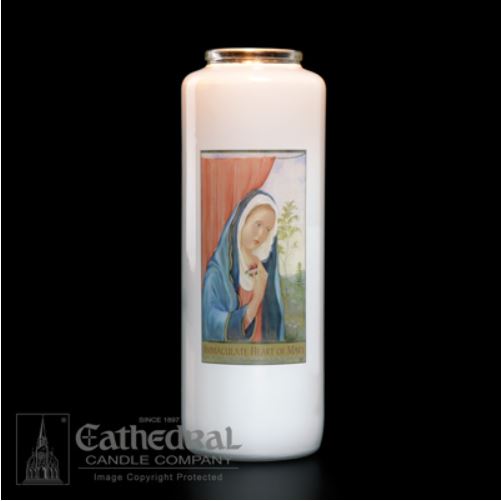 Immaculate Heart of Mary Candle - Sacred Image Collection - Cathedral Candle - Chiarelli's Religious Goods & Church Supply