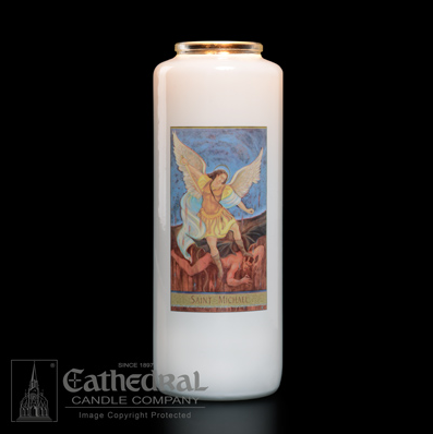St. Michael Candle - Sacred Image Collection - Cathedral Candle - Chiarelli's Religious Goods & Church Supply