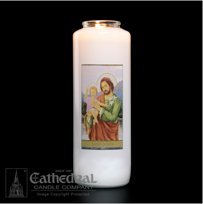 St. Joseph Candle - Sacred Image Collection - Cathedral Candle - Chiarelli's Religious Goods & Church Supply
