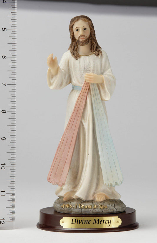 8" Divine Mercy Statue - Hand Painted - Religious Art - Chiarelli's Religious Goods & Church Supply
