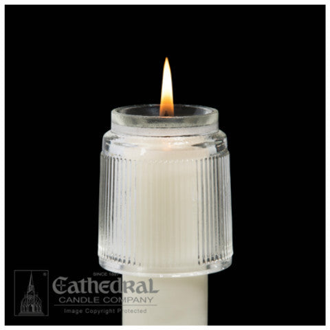 Candle Followers - Rex Glass Followers - Cathedral Candle - Chiarelli's Religious Goods & Church Supply