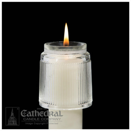 Candle Followers - Rex Glass Followers - Cathedral Candle - Chiarelli's Religious Goods & Church Supply