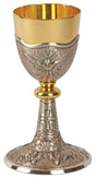 Chalice and Ciborium - Gold plated and Silver - Holy Spirit/Grapes/Leaf - Koleys - Chiarelli's Religious Goods & Church Supply