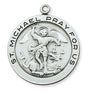St. Michael Medal - Sterling Silver - 24" Chain and Gift Box - McVan - Chiarelli's Religious Goods & Church Supply