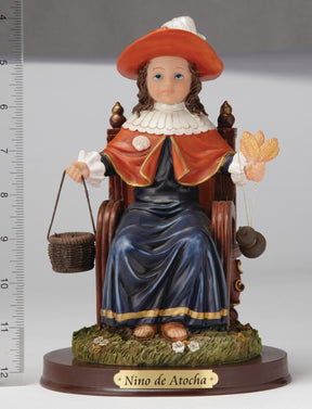 8" Nino de Atocha Statue - Hand Painted - Religious Art - Chiarelli's Religious Goods & Church Supply
