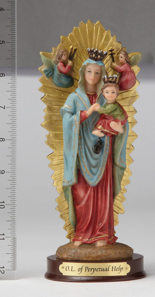 8" Our Lady of Perpetual Help Statue - Hand Painted - Religious Art - Chiarelli's Religious Goods & Church Supply