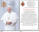 Pope Benedict Prayer Cards