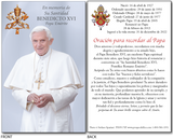 Pope Benedict Prayer Cards